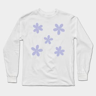 Abstract Flowers - Lilac Purple Long Sleeve T-Shirt